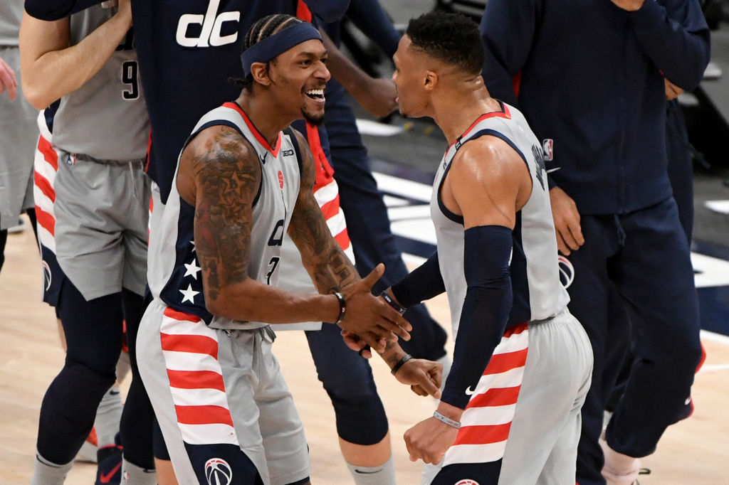 Russell Westbrook and Bradle Beal of the Washington Wizards