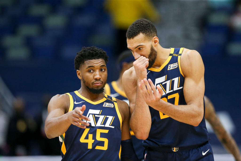 Rudy Gobert, Donovan Mitchell. Utah Jazz
