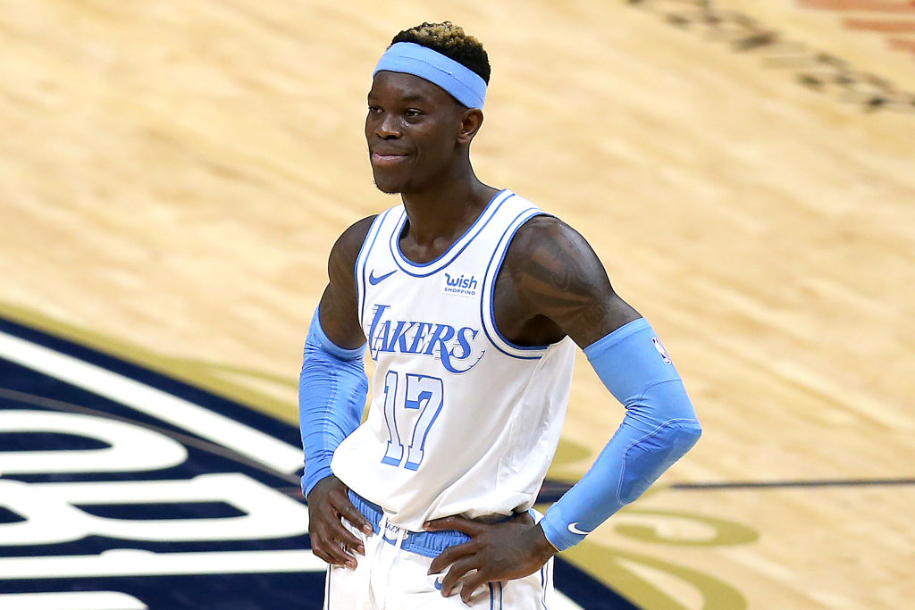Dennis Schroder of the Los Angeles Lakers