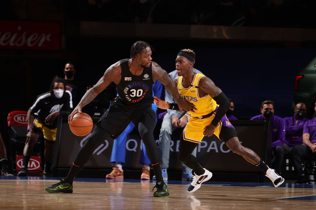 Dennis Schroder of the Los Angeles Lakers