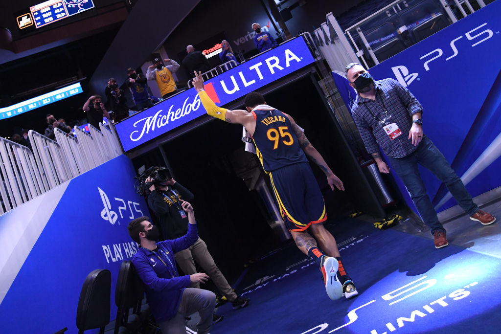 Juan Toscano-Anderson of the Golden State Warriors