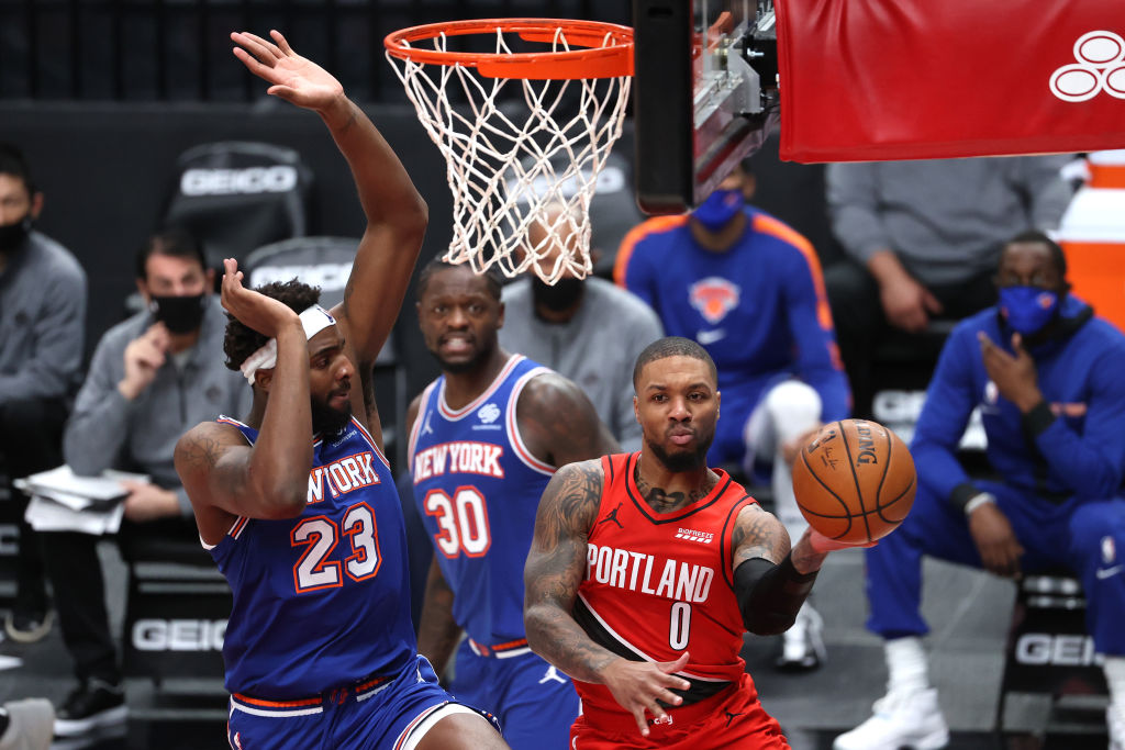 Damian Lillard against the New York Knicks