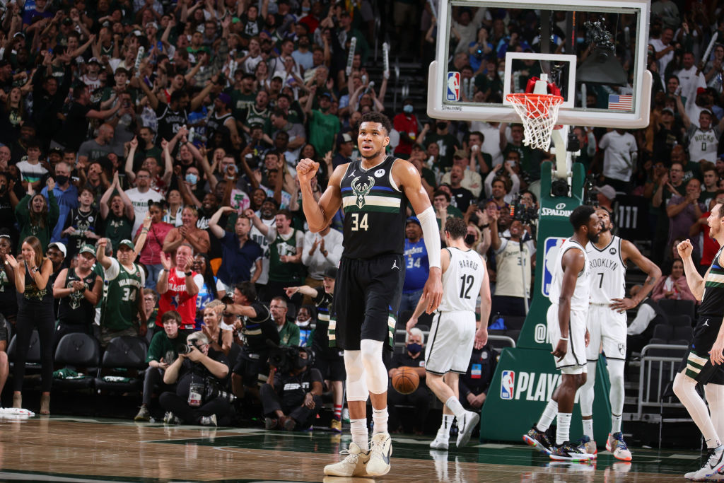 Giannis Antetokounmpo of the Milwaukee Bucks
