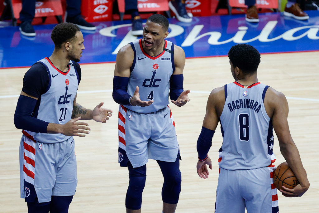 Russell Westbrook and Bradley Beal of the Washington Wizards