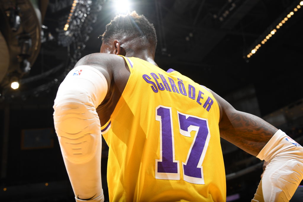 Dennis Schroder of the Los Angeles Lakers
