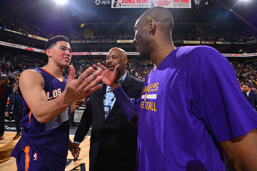 Devin Booker and Kobe Bryant