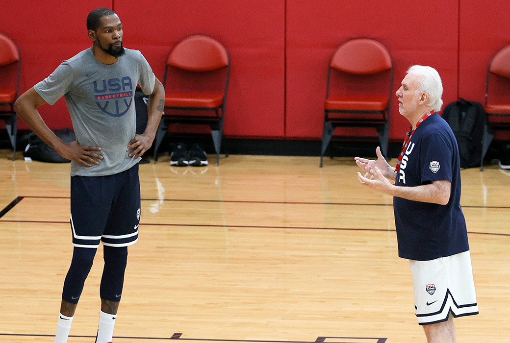 Kevin Durant, Gregg Popovich