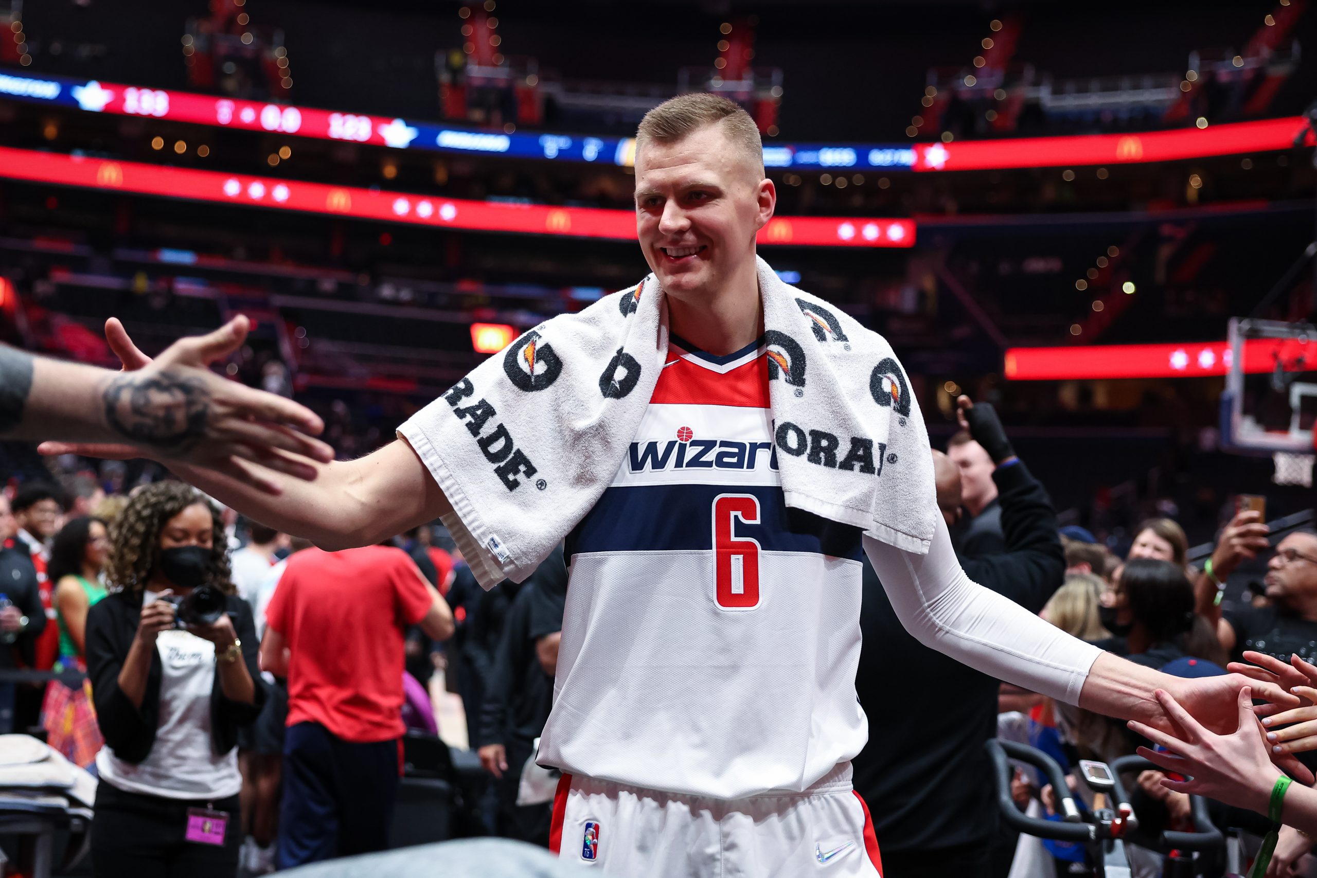 Kristaps Porzingis of the Washington Wizards